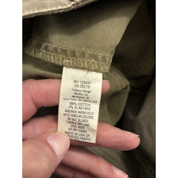 Nili Lotan French military $375 Army Green wide leg cropped Pants sz 4 2609988 - Picture 11 of 12